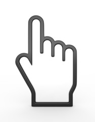 Hand cursor - 3d render