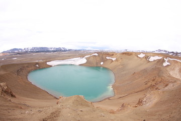 Fototapeta na wymiar Iceland - Urlaub - Abenteuer - Krater