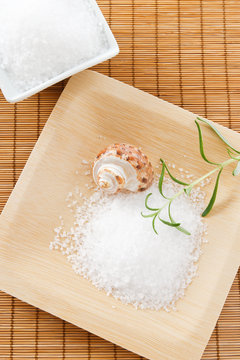 Bath Salt Scrub With Aromatic Rosemary