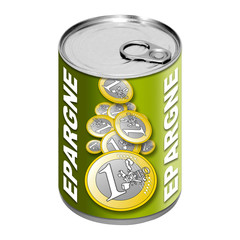 Boite de conserve  - Epargne2 - vert