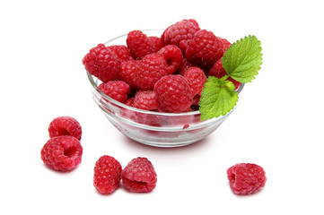 Bowl of raspberries