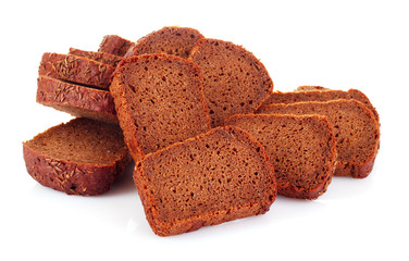 Bread isolated on white