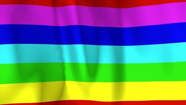 waving rainbow flag
