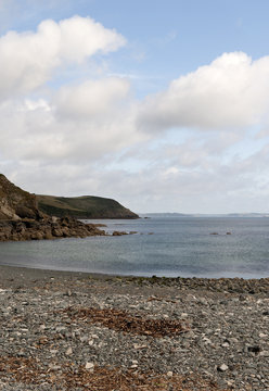 View over Falmouth Bay from Porthallow, Cornwall, England