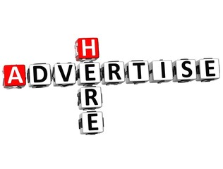 3D Advertise Here Crossword