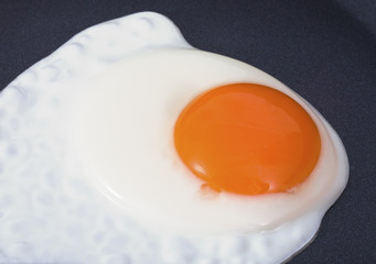 Fried egg on the pan