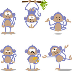 cute cartoon monkeys