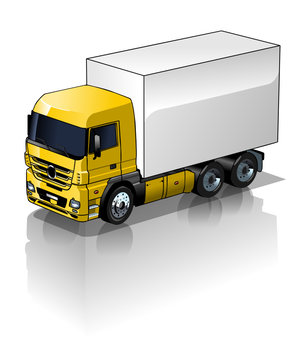 Vector cargo truck