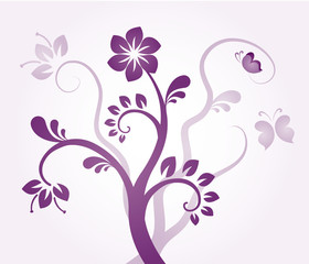 Floral ornament violet