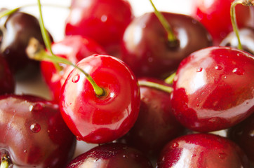 Fresh juicy cherries