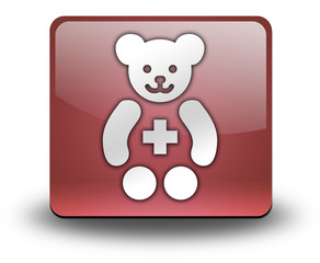 Red 3D Effect Icon "Pediatrics"