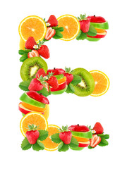 Letters are from fruit