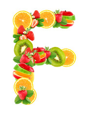 Letters are from fruit