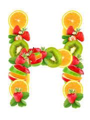 Letters are from fruit