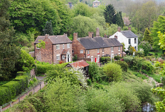 An English Rural Hamlet set in a wooded Valley