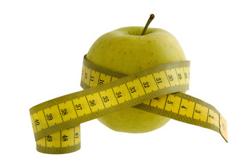 Apfel mit Maßband