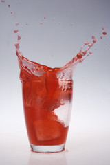 red juice splash