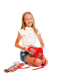 Girl with gift