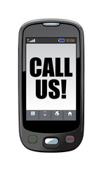 call us cellphone illustration