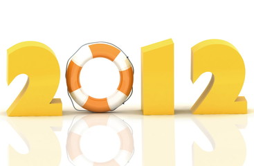 2012 year. Isolated 3D image