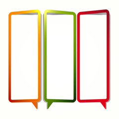 Long vertical oriented sticker in the form of an empty frame.