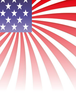 Background with elements of USA flag, vector