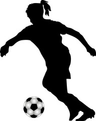Silhouette Fußballspielerin