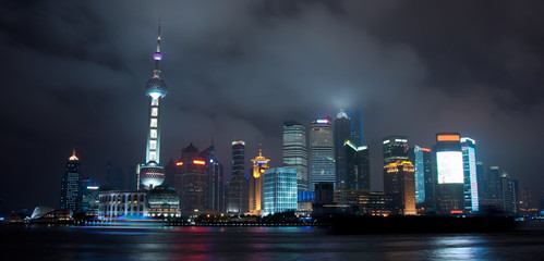 Fototapeta na wymiar Shanghai night scenenight