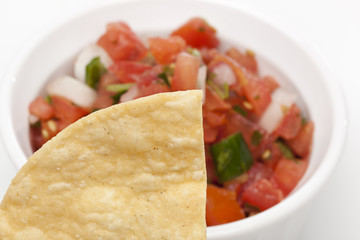 Chips and Fresh salsa in a bowl