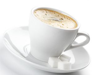 White cup of coffee