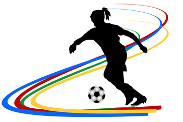Silhouette Frauenfussball