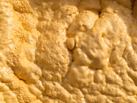 Close-up of Sprayed on PU-Foam Insulation