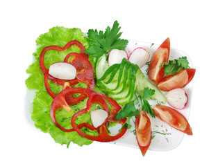 vegetable arrangement .