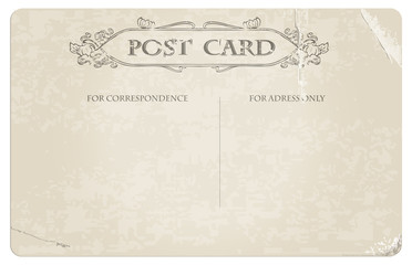 Antique postcard in vector - with place for your text or photo