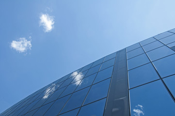 Fototapeta na wymiar Office building on a blue sky