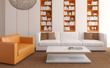 Modern living-room interior.