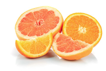 Obraz na płótnie Canvas grapefruit and orange