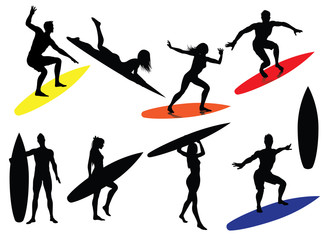 Surfing Silhouettes