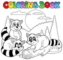 Livre de coloriage avec des animaux heureux 3