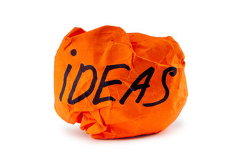 Rejected idea concept with paper