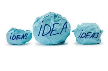 Rejected idea concept with paper