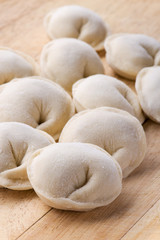 homemade meat dumplings close up