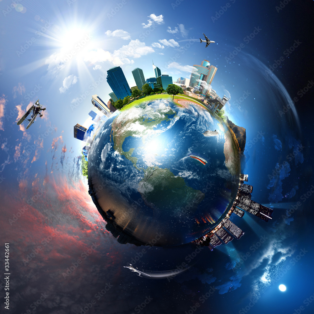 Canvas Prints earth with the different elements