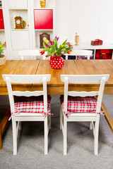 Interior with tulips