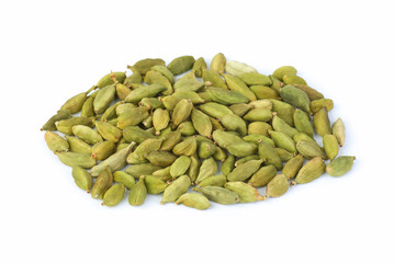 Small pile of green cardamon seeds
