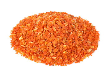 Pile of grinded dried carrot