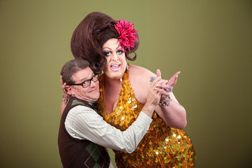 Drag Queen Holding Nerd