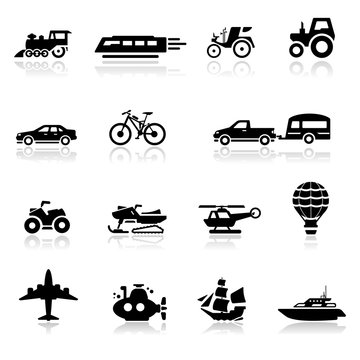 Icons set transportation