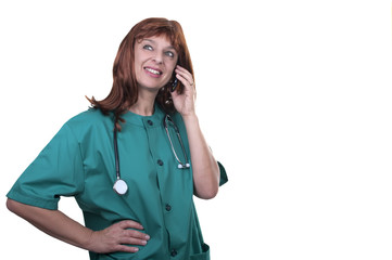 redhead woman doctor