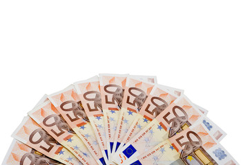 Euro money. Euro money banknotes. 50 euro